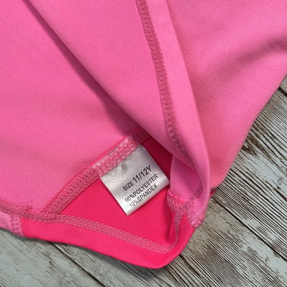 Champion Girls Athletic Shorts & Tank Top Bundle sz 10-12 Track Pink Purple
